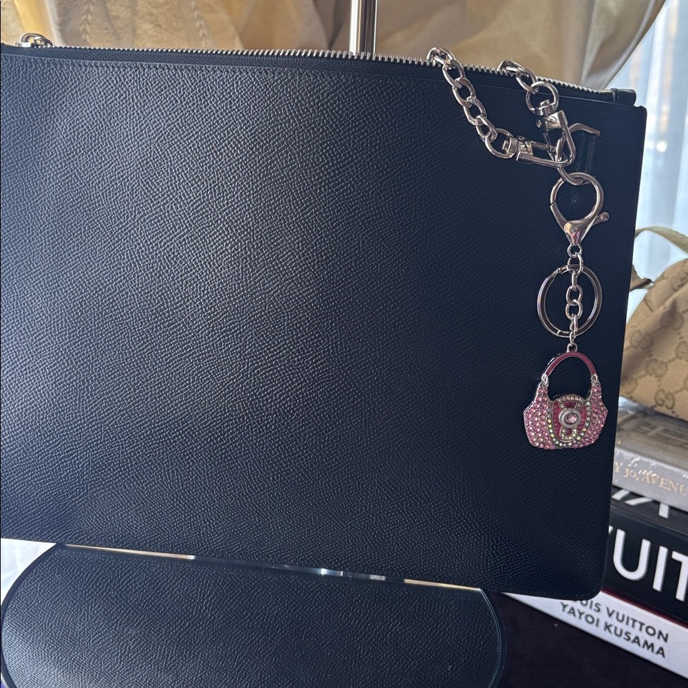 LIKE NEW Dunhill XL LEATHER CLUTCH/WRISTLET